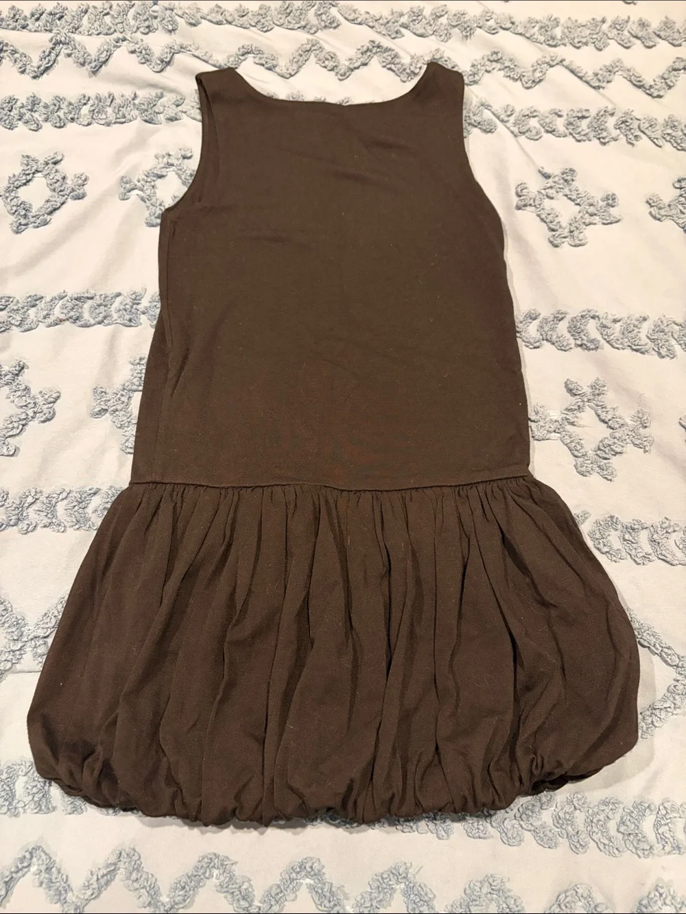 Ralph Lauren Black Sleeveless Tank Bubble-Hem Dress